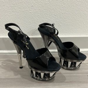 Black glamorous heels